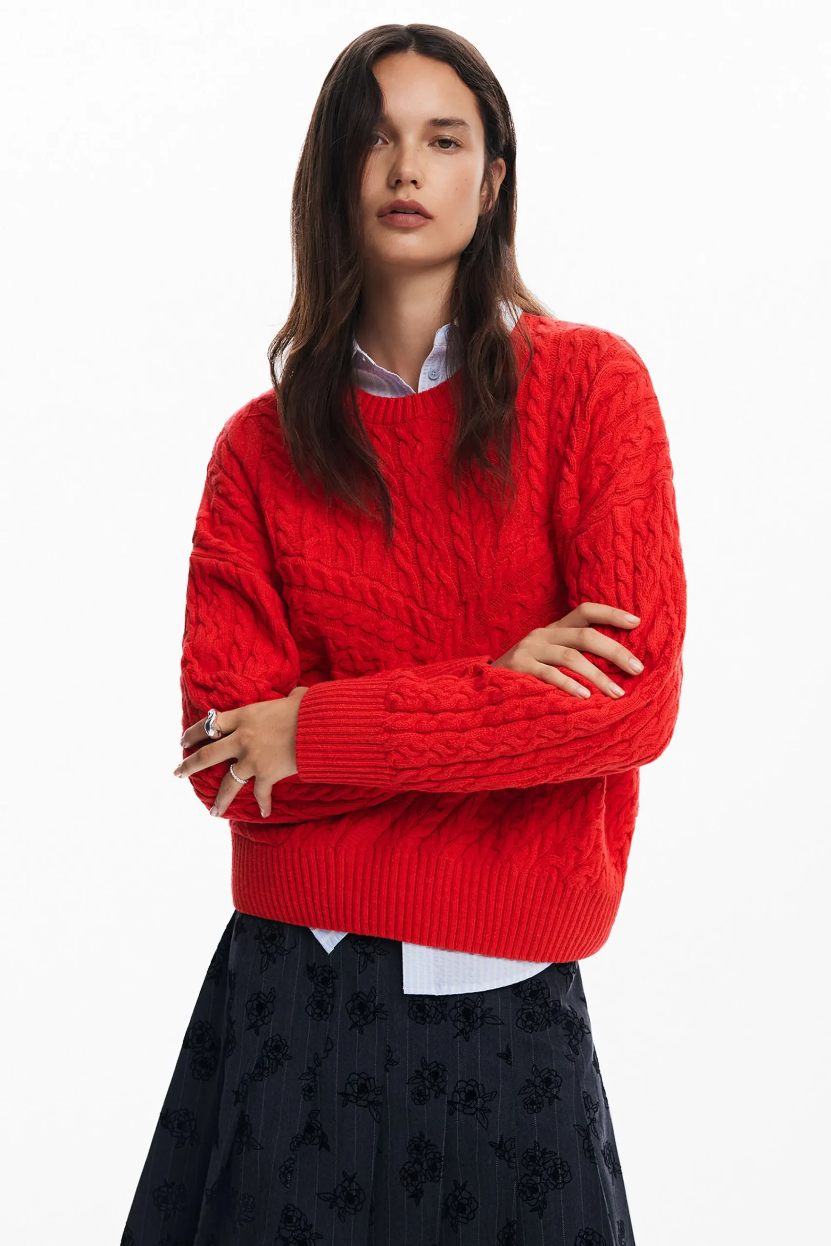 Ropa De Punto|Jerséis-Desigual Jersey de punto relieves