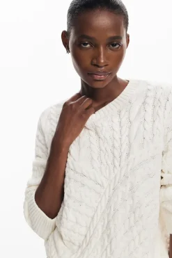 Ropa De Punto|Jerséis-Desigual Jersey detalles espiga