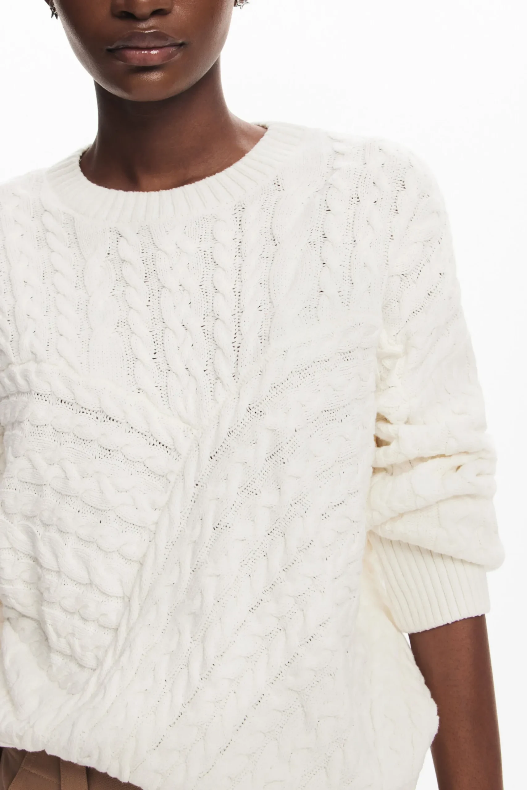 Ropa De Punto|Jerséis-Desigual Jersey detalles espiga