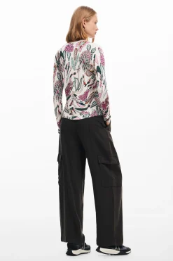 Ropa De Punto|Jerséis-Desigual Jersey detalles flores
