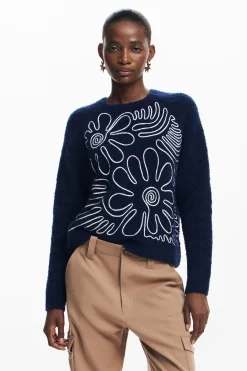 Ropa De Punto|Jerséis-Desigual Jersey estampado flor