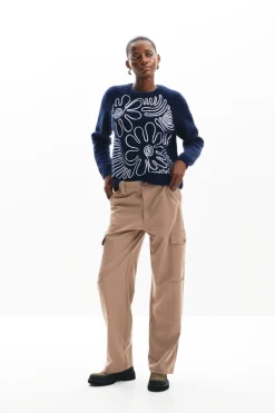 Ropa De Punto|Jerséis-Desigual Jersey estampado flor