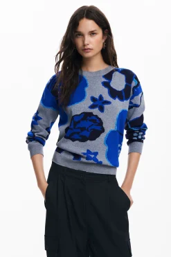 Ropa De Punto|Jerséis-Desigual Jersey flores