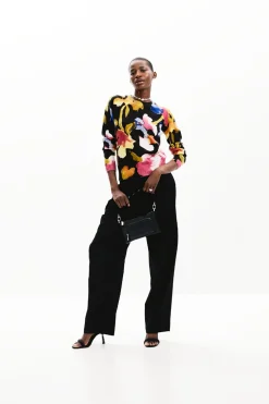 Ropa De Punto|Jerséis-Desigual Jersey flores arty
