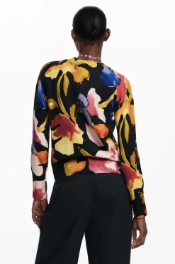 Ropa De Punto|Jerséis-Desigual Jersey flores arty