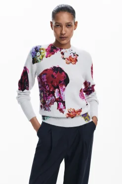Ropa De Punto|Jerséis-Desigual Jersey flores M. Christian Lacroix