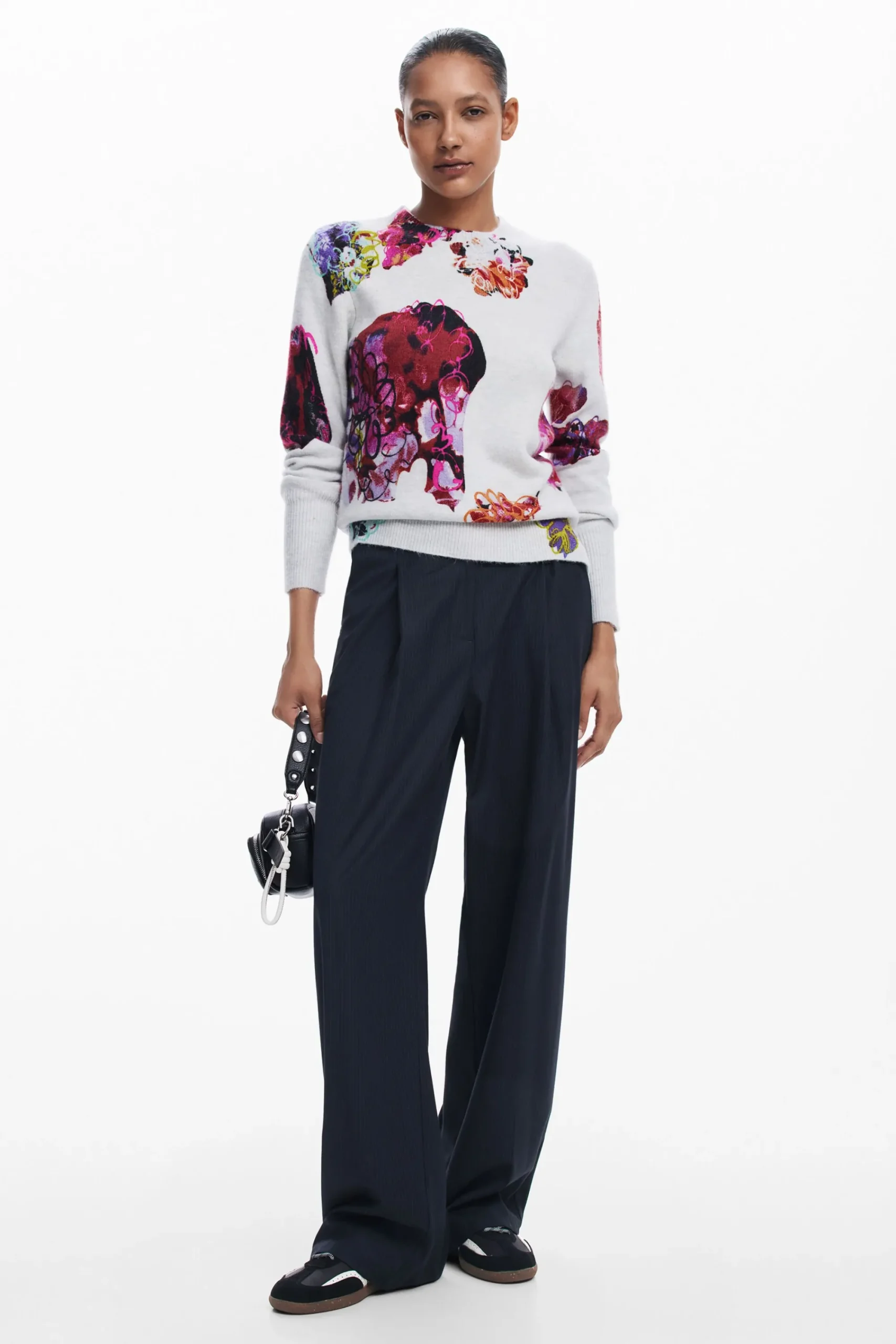 Ropa De Punto|Jerséis-Desigual Jersey flores M. Christian Lacroix