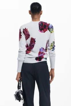 Ropa De Punto|Jerséis-Desigual Jersey flores M. Christian Lacroix