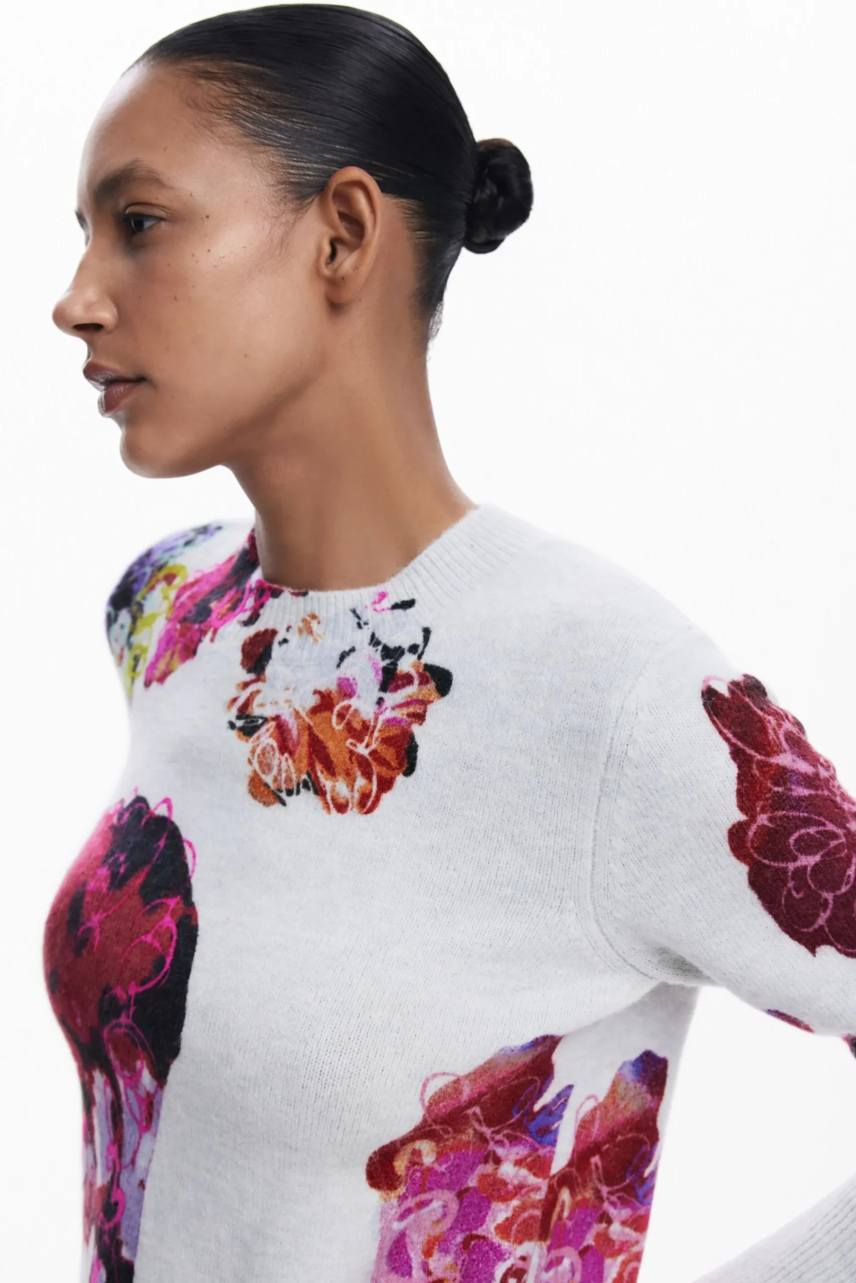 Ropa De Punto|Jerséis-Desigual Jersey flores M. Christian Lacroix