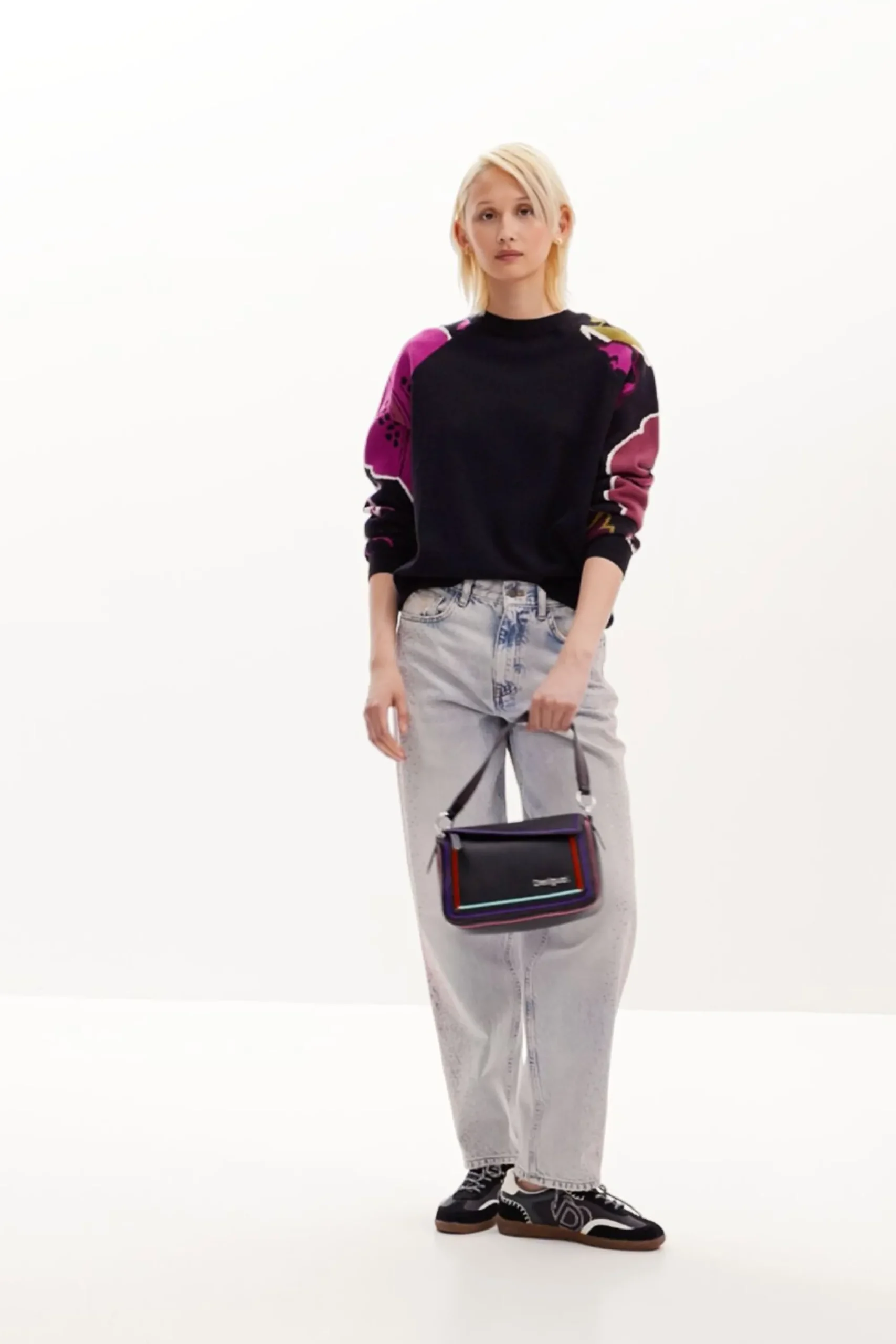 Ropa De Punto|Jerséis-Desigual Jersey mangas flores