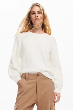 Ropa De Punto|Jerséis-Desigual Jersey mangas textura