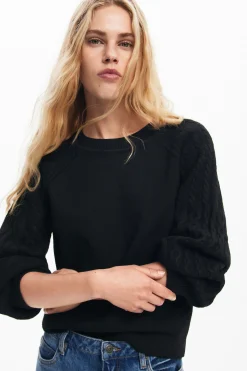 Ropa De Punto|Jerséis-Desigual Jersey mangas textura