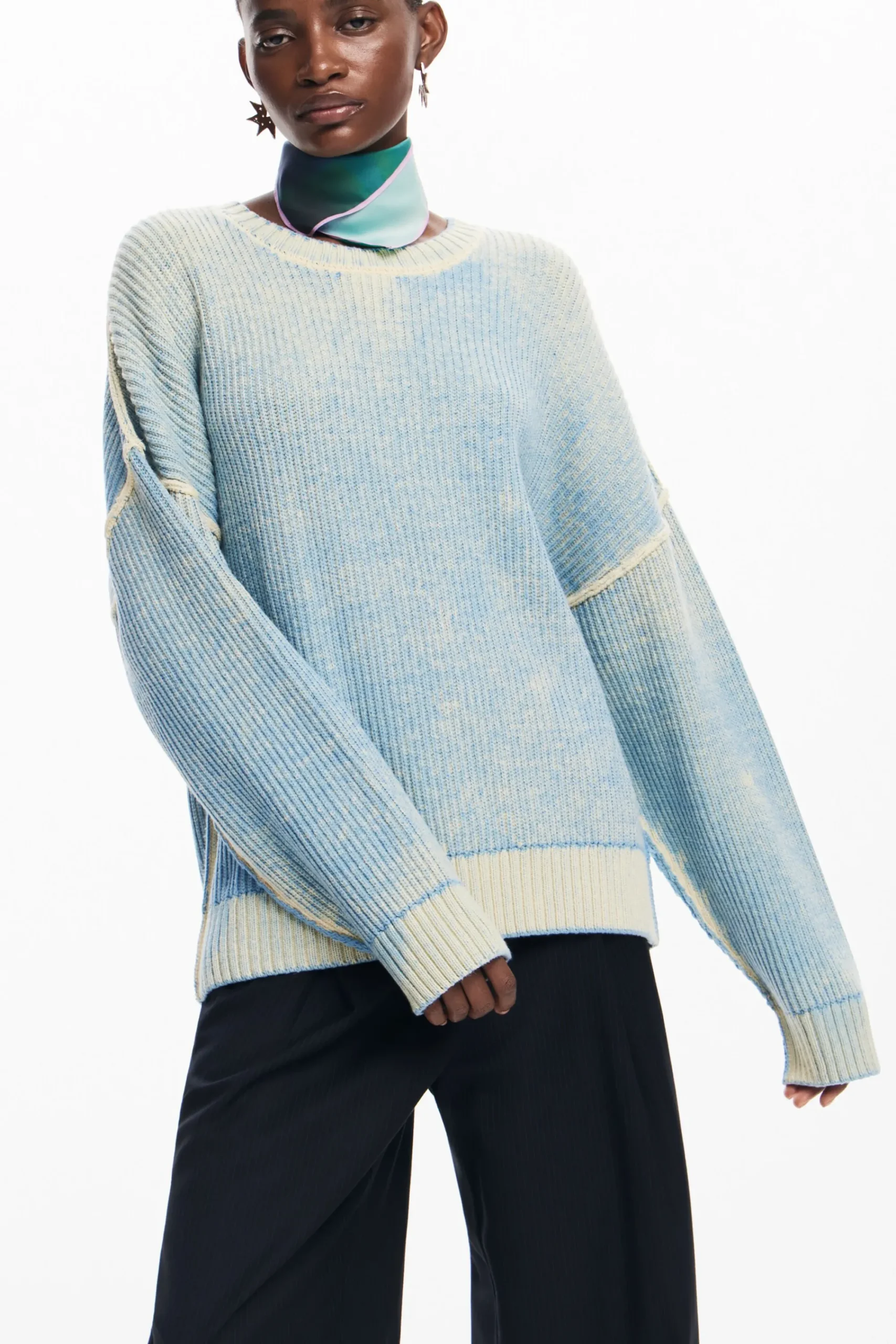 Ropa De Punto|Jerséis-Desigual Jersey oversize tie-dye