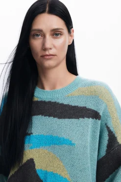 Ropa De Punto|Jerséis-Desigual Jersey paisaje