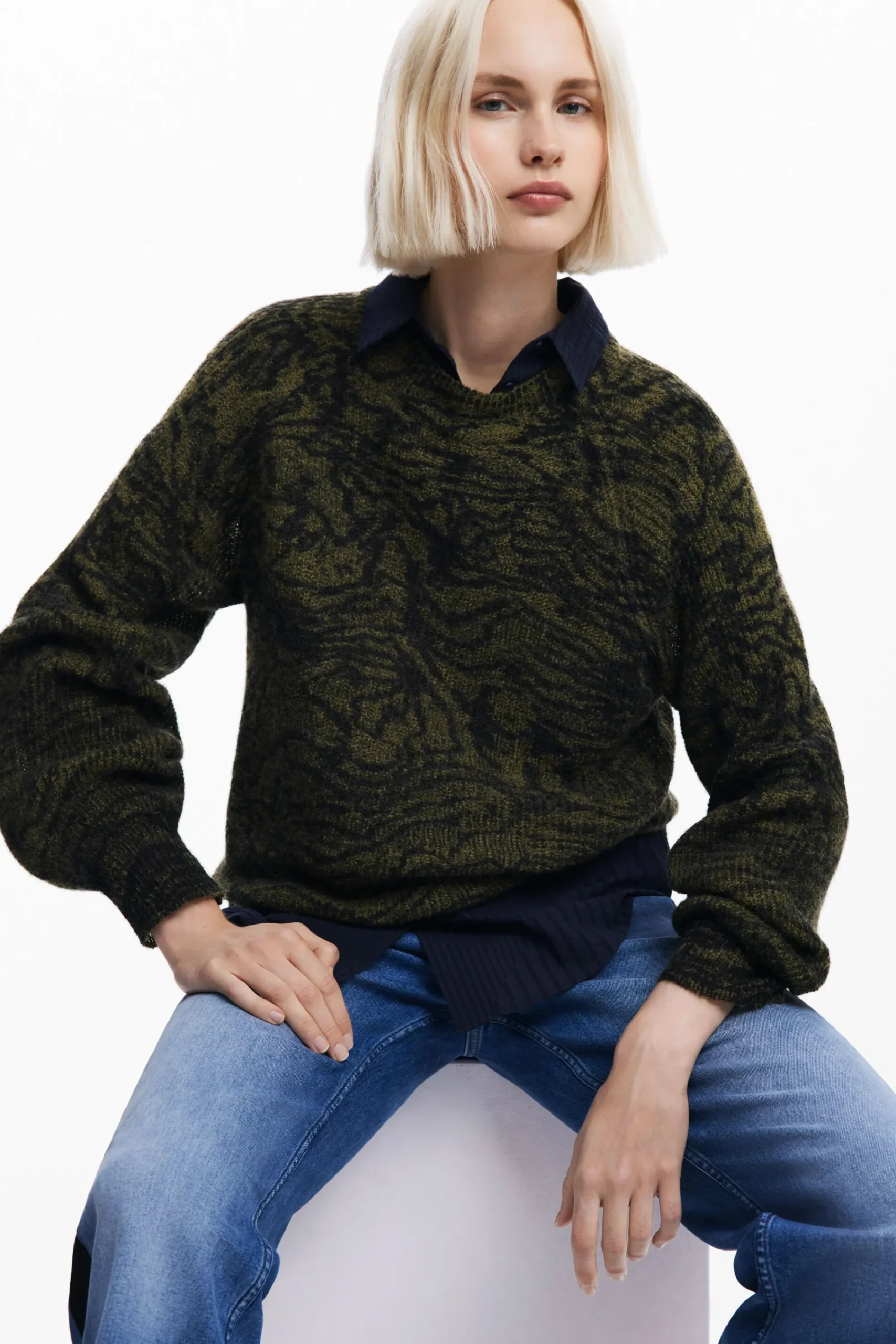 Ropa De Punto|Jerséis-Desigual Jersey print arty