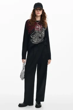 Ropa De Punto|Jerséis-Desigual Jersey punto ondas M. Christian Lacroix