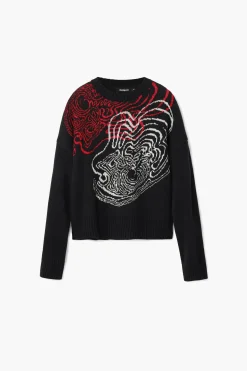 Ropa De Punto|Jerséis-Desigual Jersey punto ondas M. Christian Lacroix