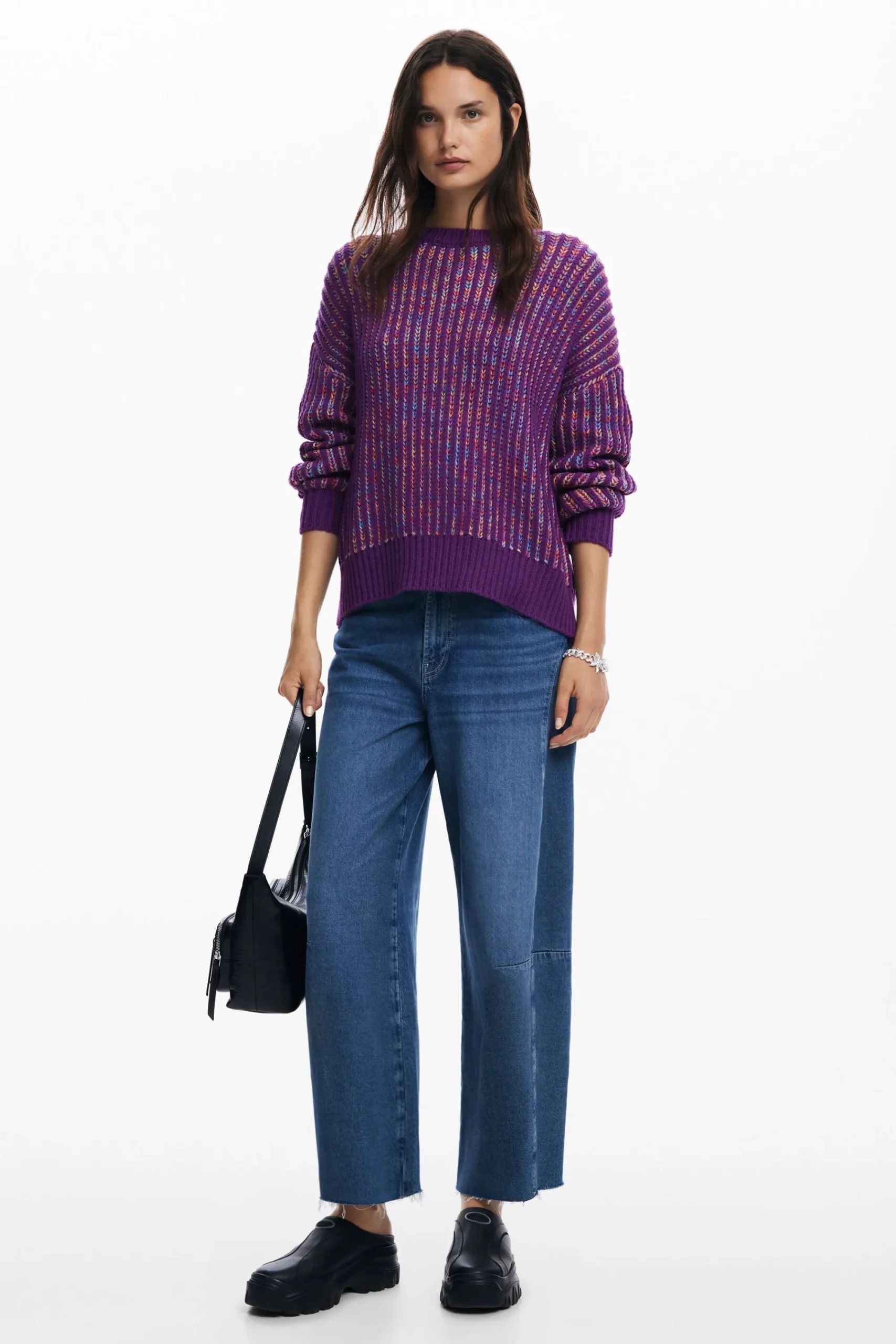 Ropa De Punto|Jerséis-Desigual Jersey punto rayas