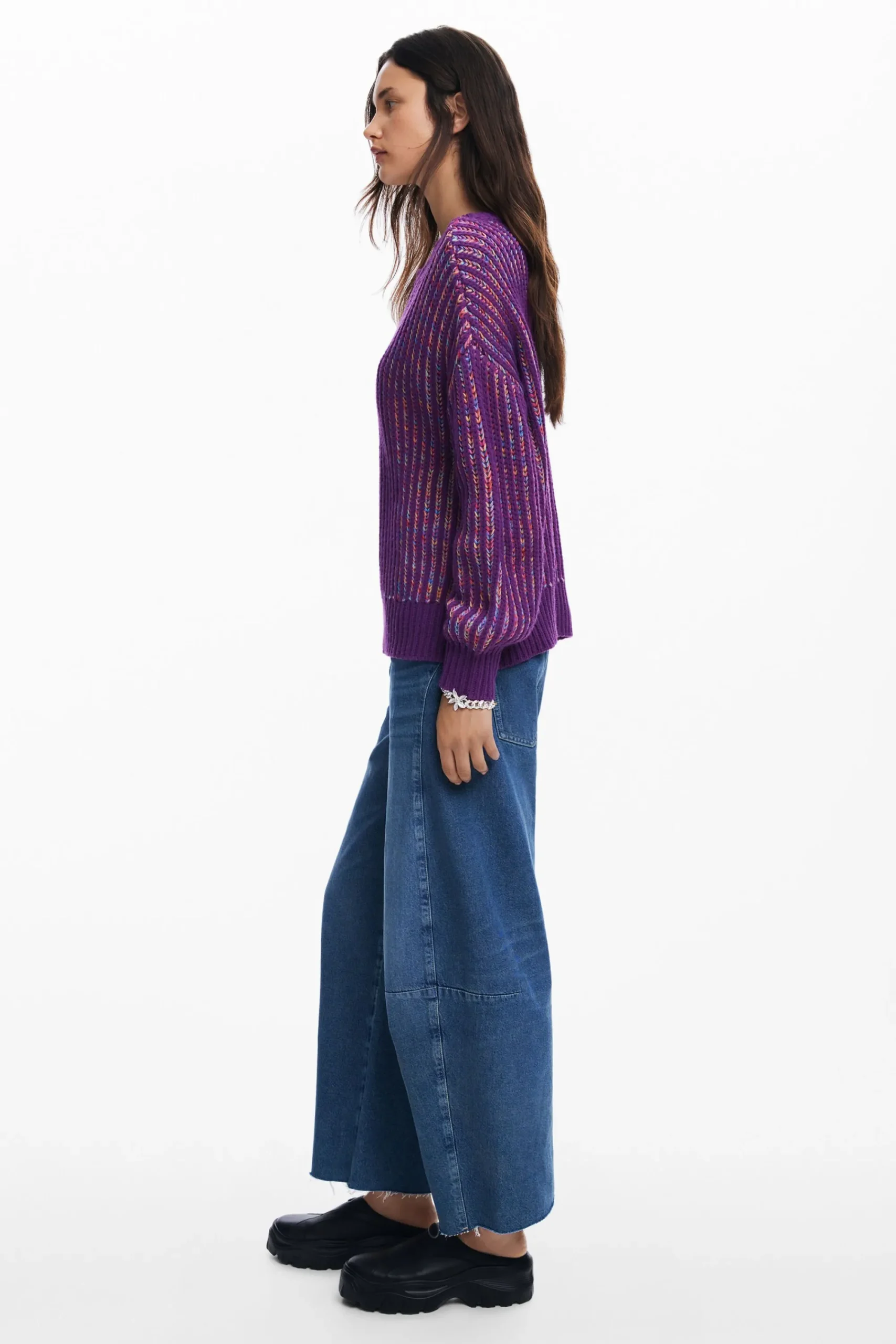 Ropa De Punto|Jerséis-Desigual Jersey punto rayas