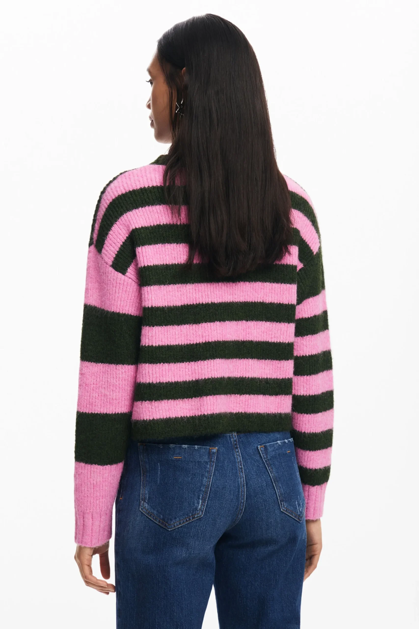 Ropa De Punto|Jerséis-Desigual Jersey rayas bicolor