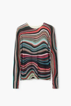 Ropa De Punto|Jerséis-Desigual Jersey rayas onduladas
