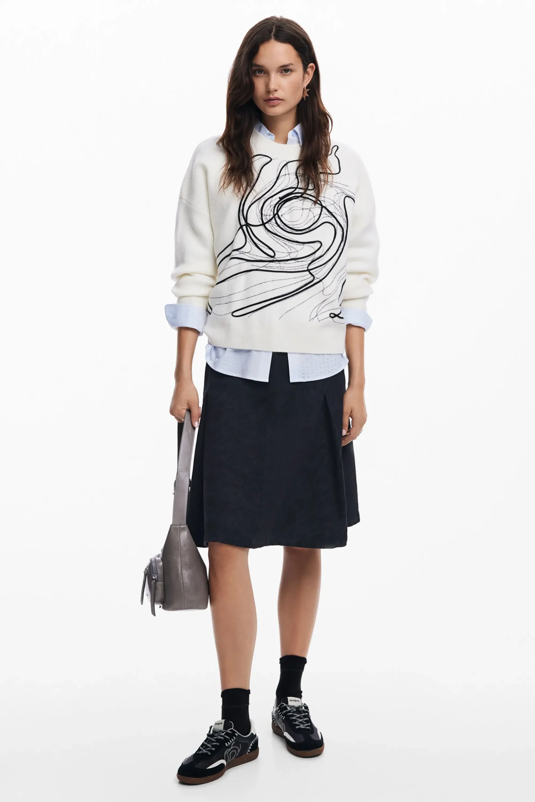 Ropa De Punto|Jerséis-Desigual Jersey trazos M. Christian Lacroix