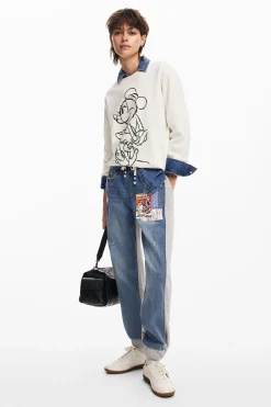 Vaqueros|Pantalones-Desigual Jogger combinado Mickey Mouse