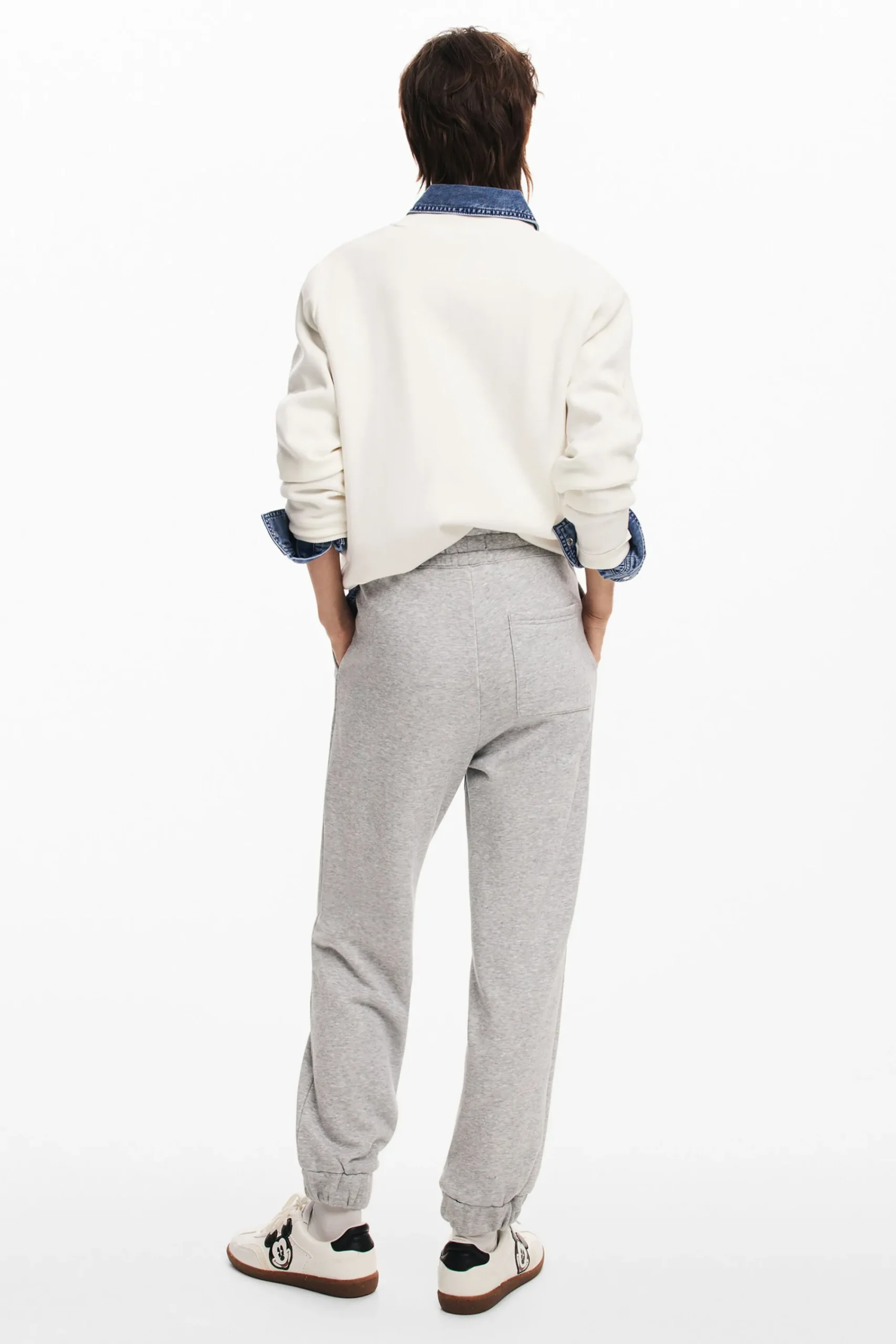 Vaqueros|Pantalones-Desigual Jogger combinado Mickey Mouse