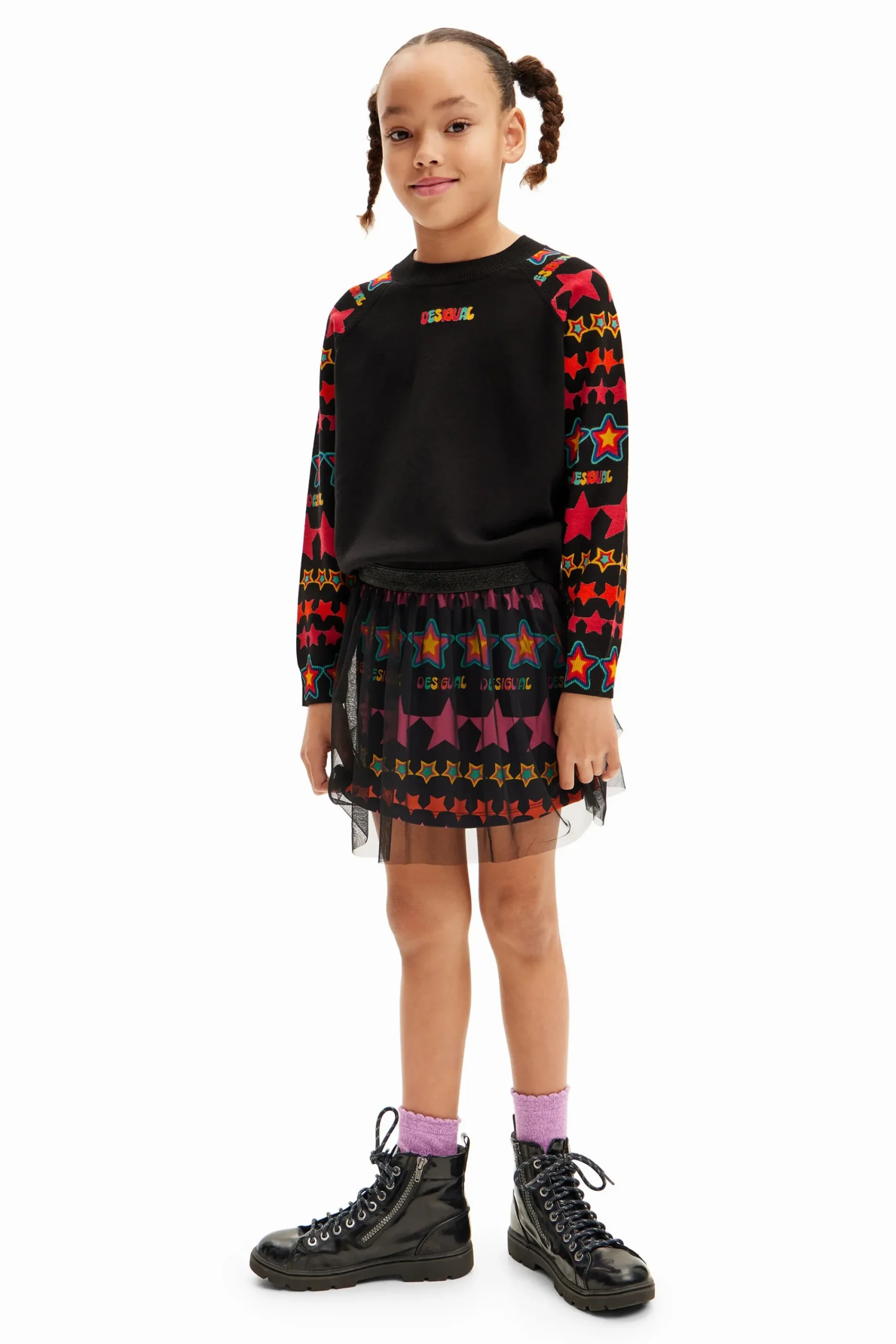 Faldas Y Pantalones-Desigual Minifalda estrellas