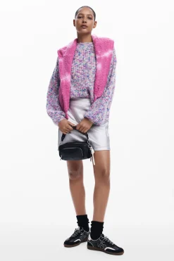 Faldas Y Shorts-Desigual Minifalda metalizada