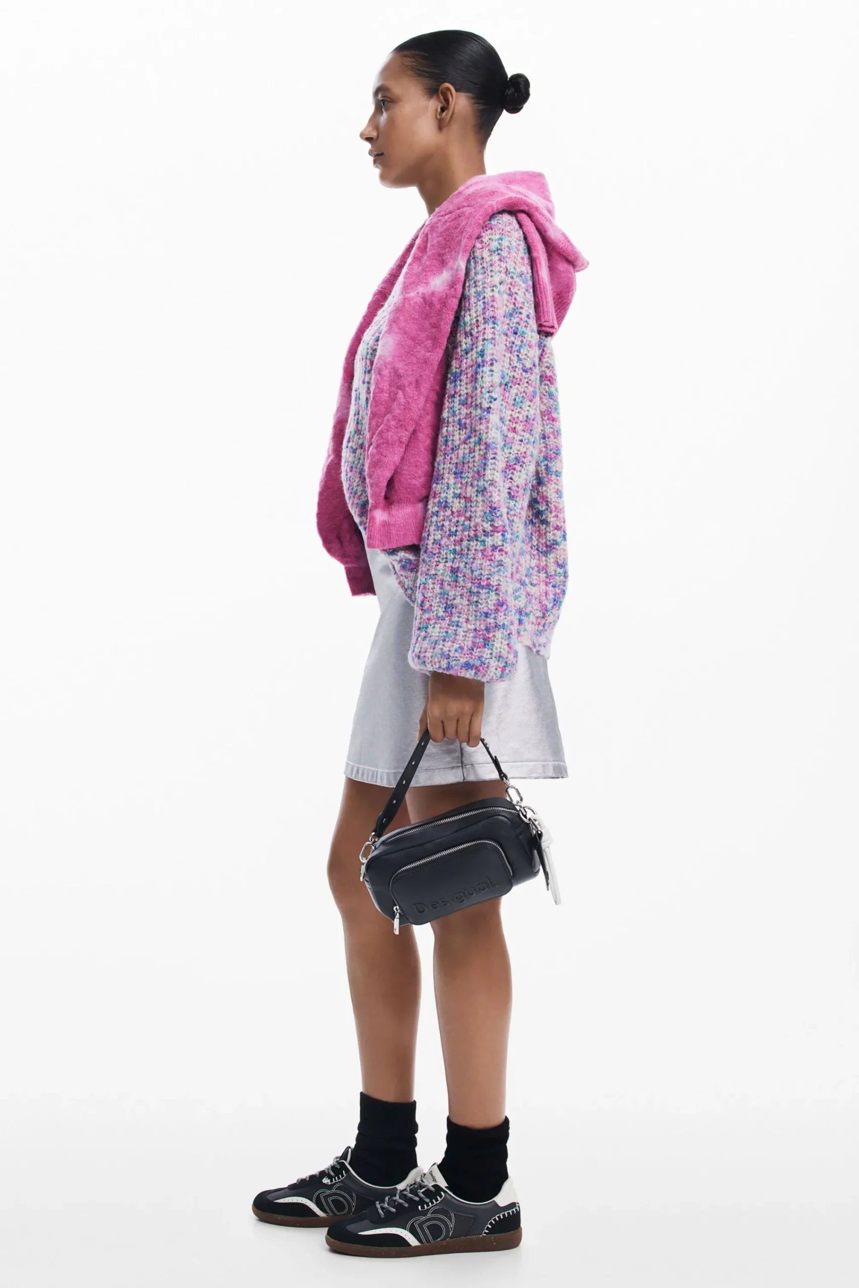 Faldas Y Shorts-Desigual Minifalda metalizada