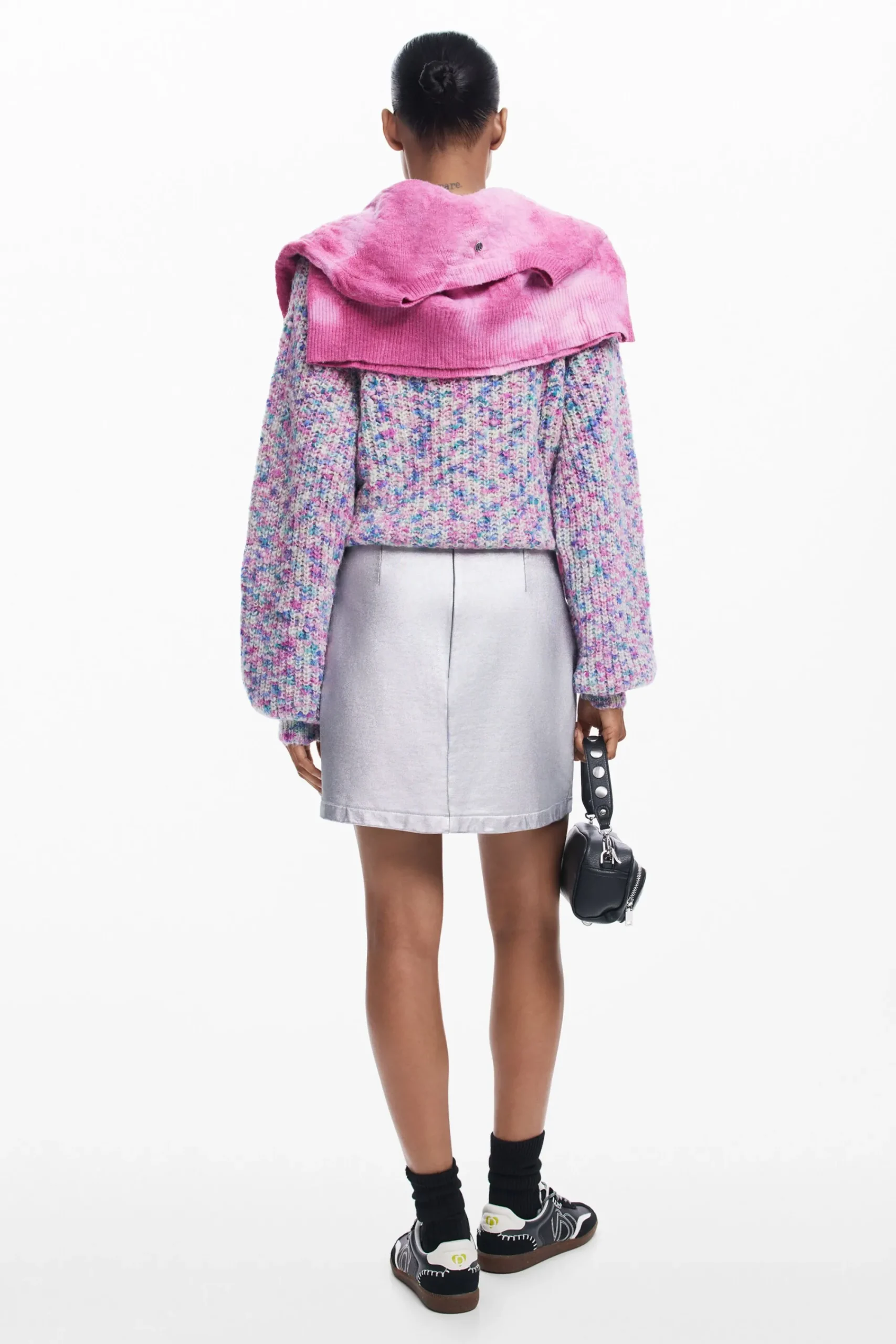 Faldas Y Shorts-Desigual Minifalda metalizada
