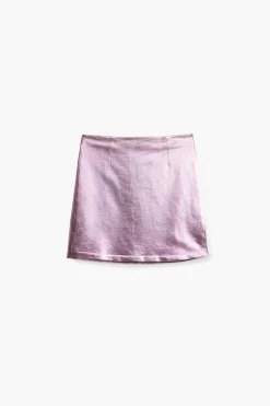 Faldas Y Shorts-Desigual Minifalda metalizada