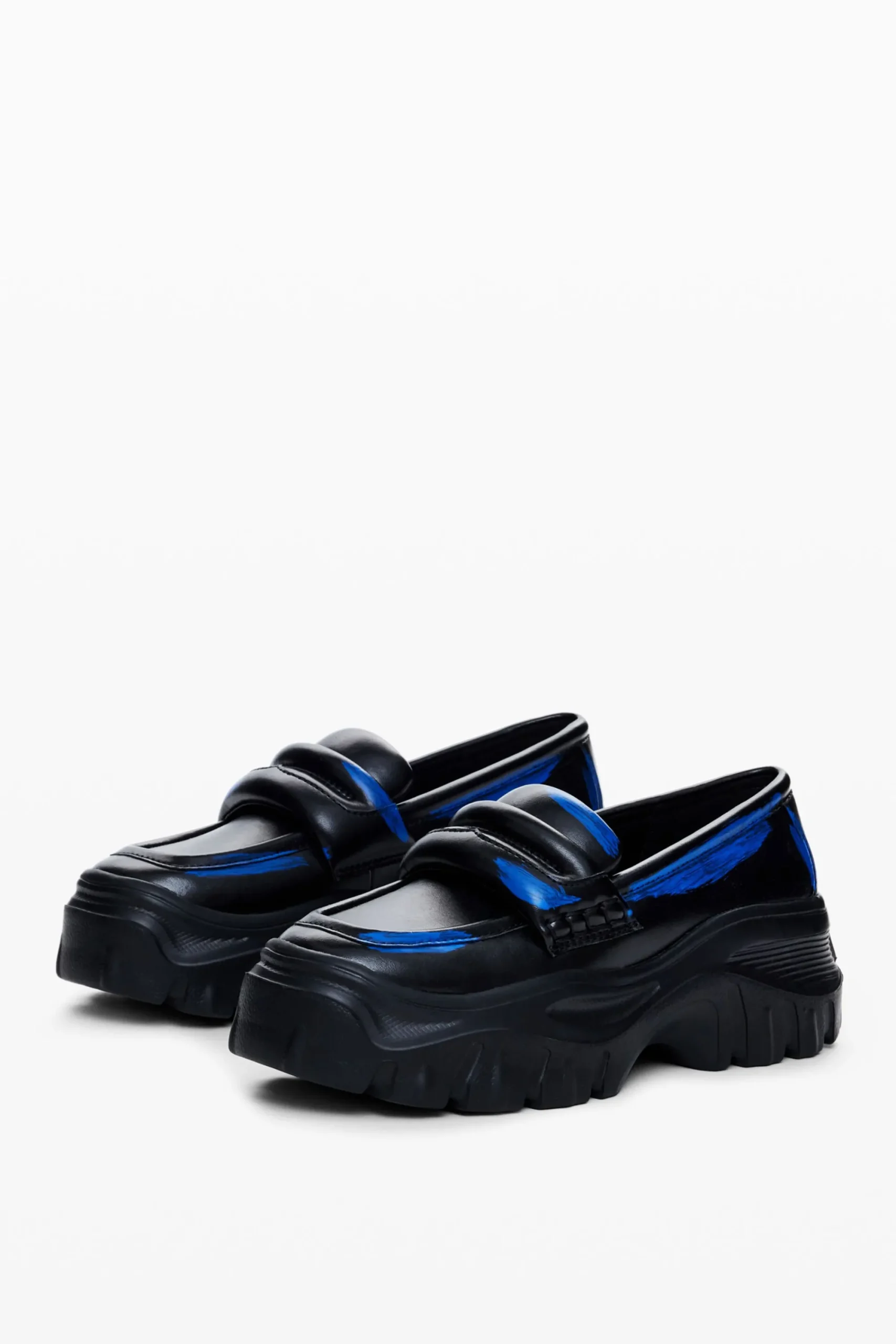 Zapatos-Desigual Mocasines chunky cuero
