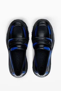 Zapatos-Desigual Mocasines chunky cuero