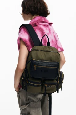 Mochilas|Mochilas-Desigual Mochila de nailon de alta capacidad