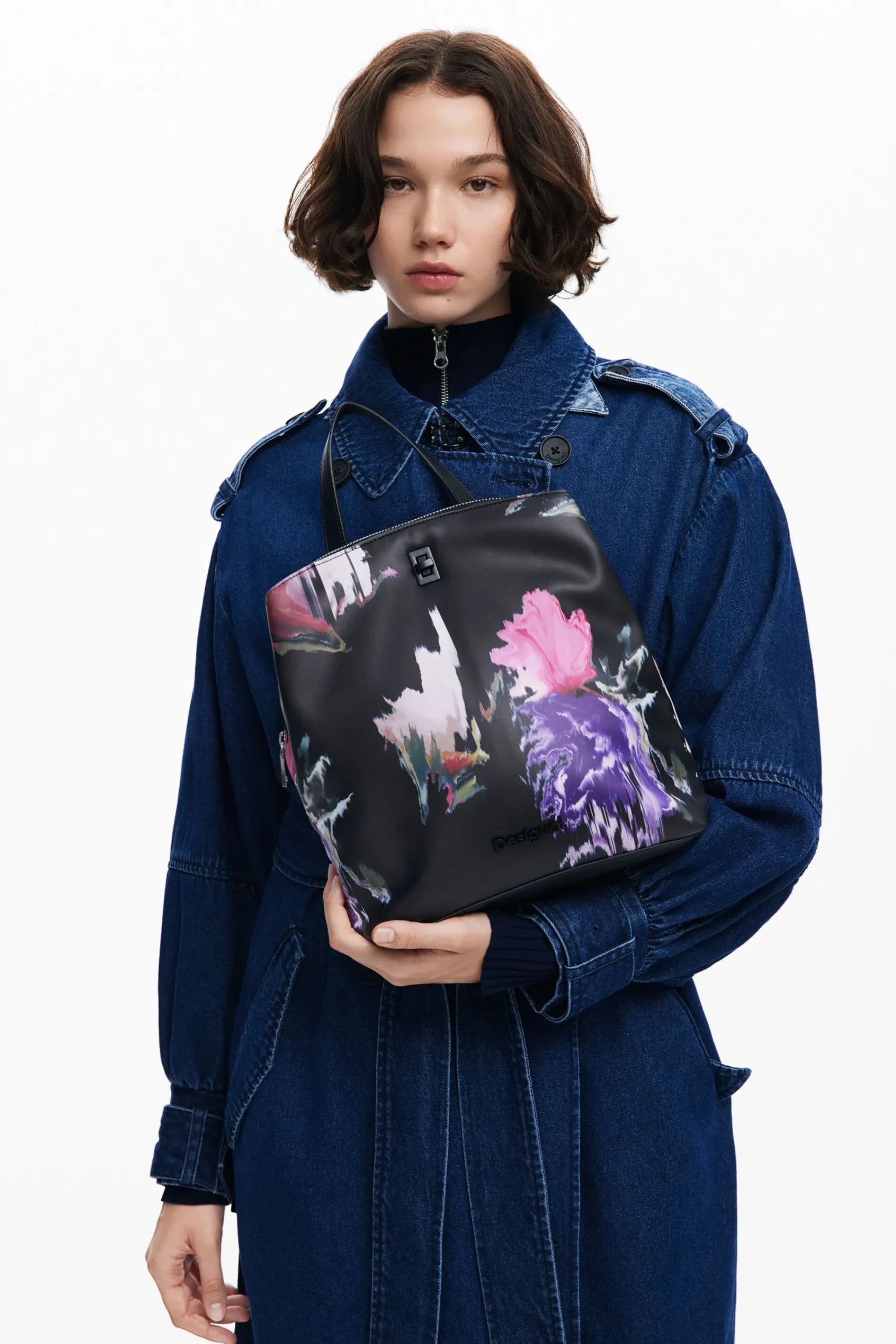 Mochilas|Mochilas-Desigual Mochila mini efecto piel