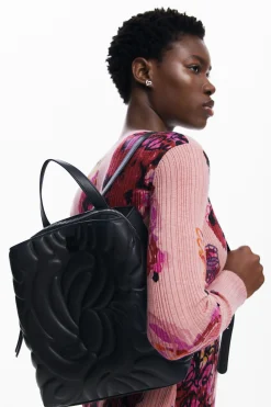 Mochilas|Mochilas-Desigual Mochila mini flores geometría