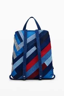 Mochilas|Mochilas-Desigual Mochila parches denim