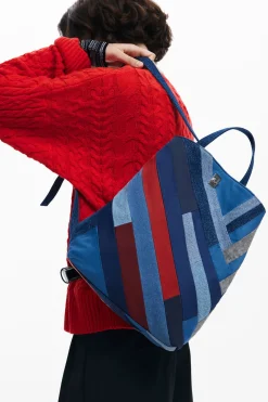 Mochilas|Mochilas-Desigual Mochila parches denim