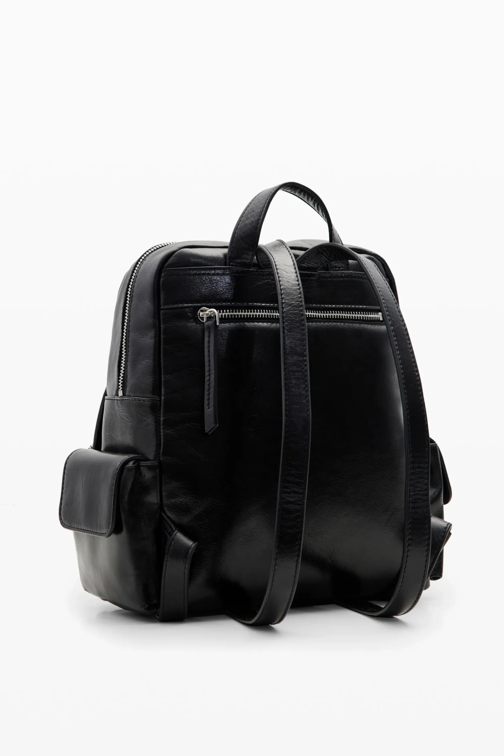 Bolsos De Piel|Mochilas-Desigual Mochila piel M bolsillos