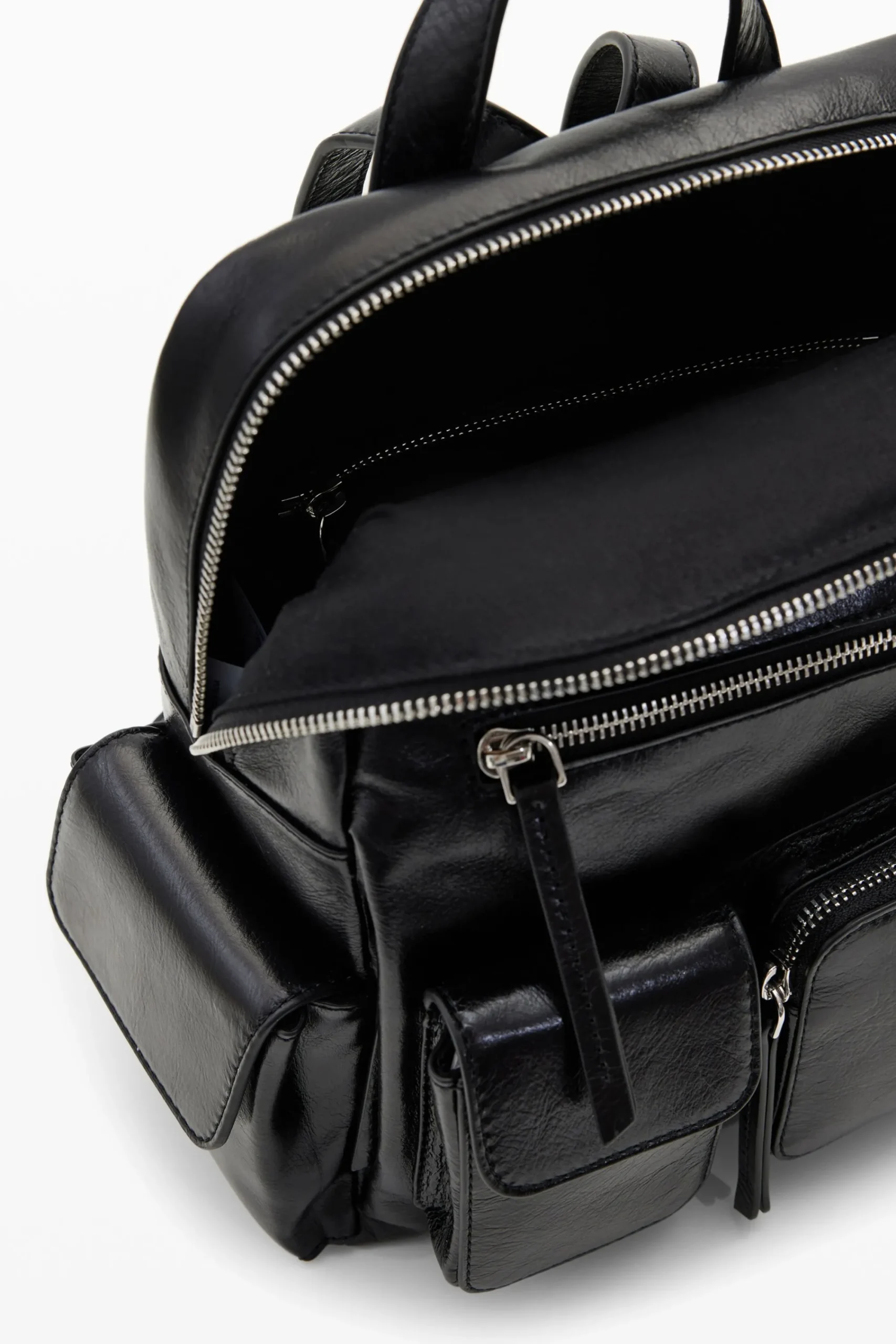 Bolsos De Piel|Mochilas-Desigual Mochila piel M bolsillos