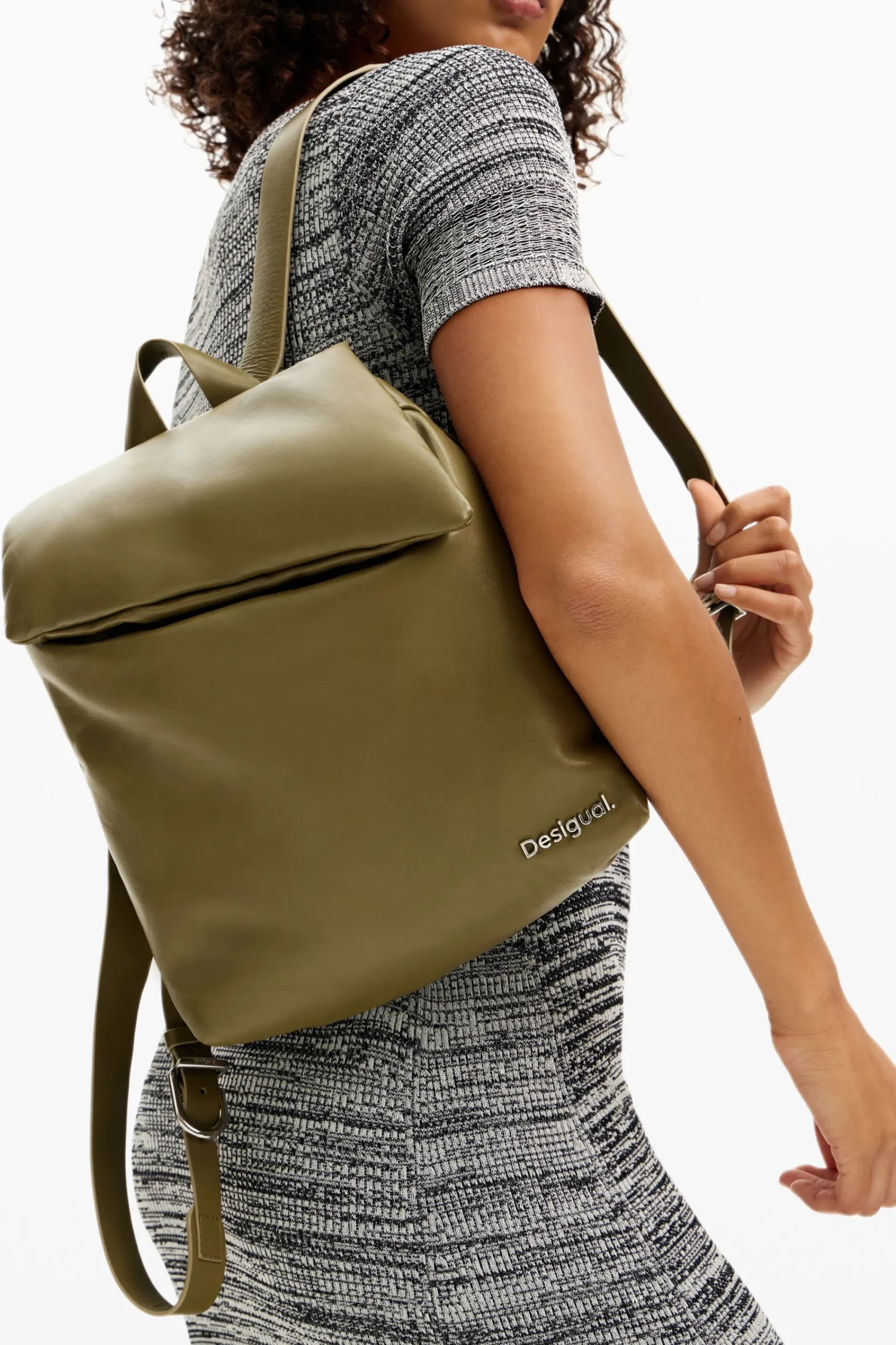 Bolsos De Piel|Mochilas-Desigual Mochila piel S acolchada