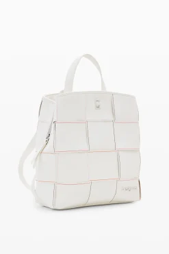 Mochilas|Mochilas-Desigual Mochila S trenzada pespuntes