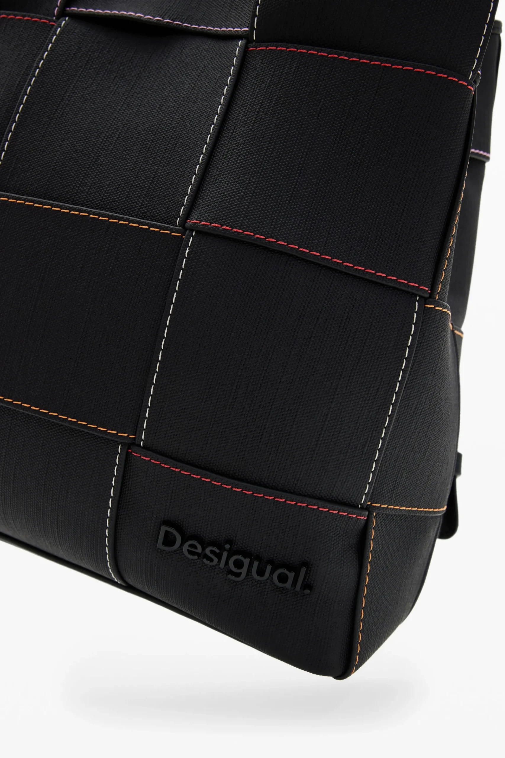 Mochilas|Mochilas-Desigual Mochila S trenzada pespuntes