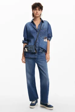 Monederos|Monederos-Desigual Monedero L denim Mickey Mouse