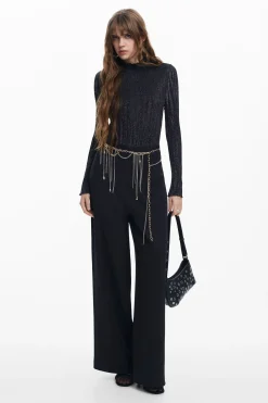 Pantalones|Vestidos Y Monos-Desigual Mono híbrido combinado