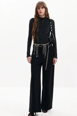Pantalones|Vestidos Y Monos-Desigual Mono híbrido combinado