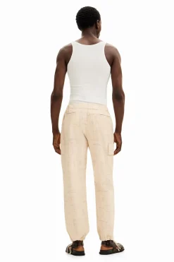 Jeans Y Pantalones-Desigual Pantalón cargo estampado