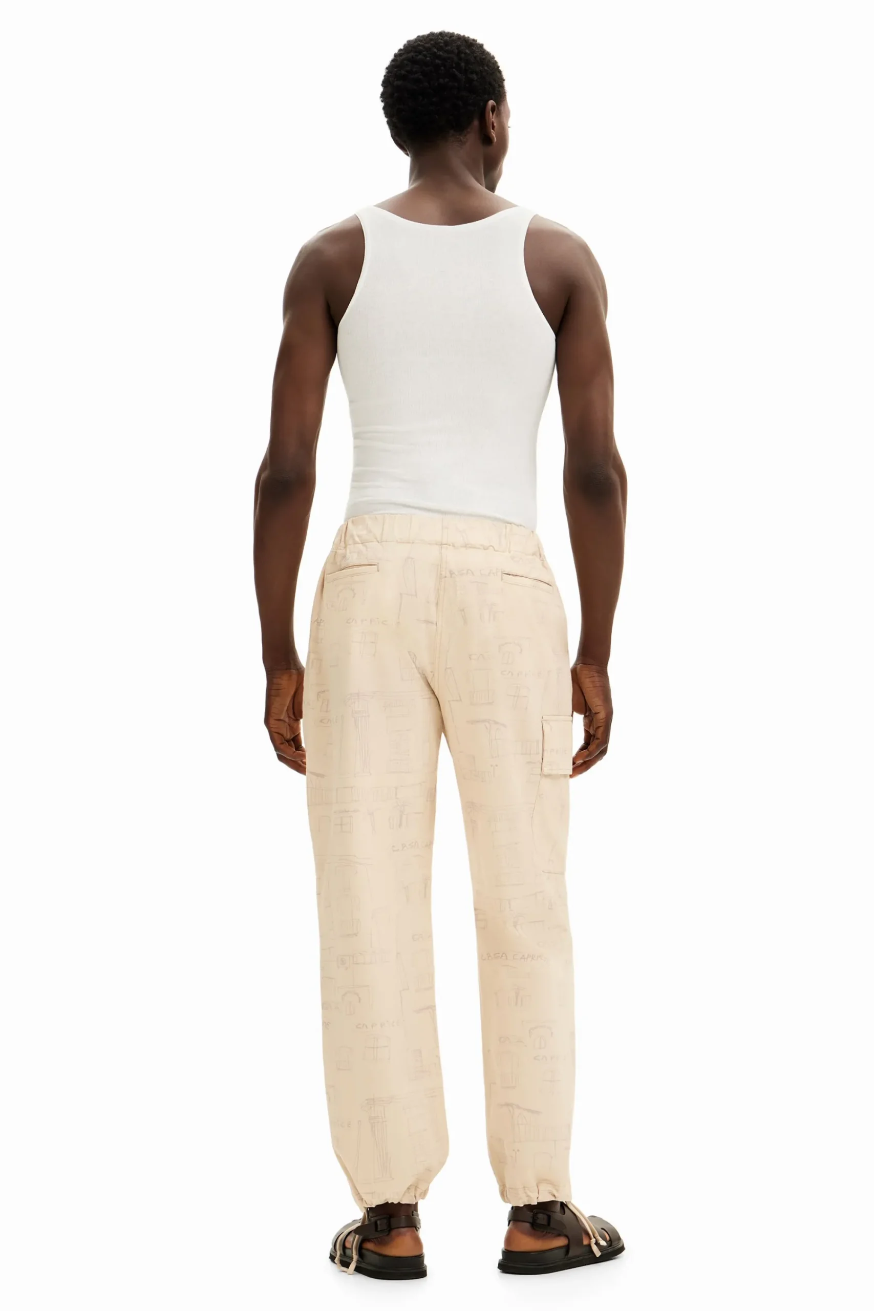 Jeans Y Pantalones-Desigual Pantalón cargo estampado